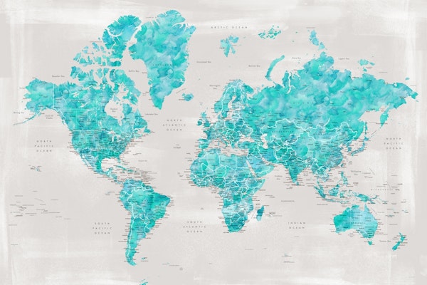 Detailed world map Harriet