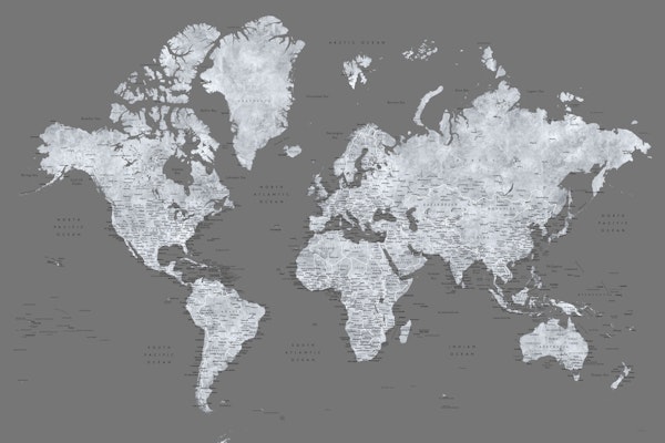 Detailed world map Paolo