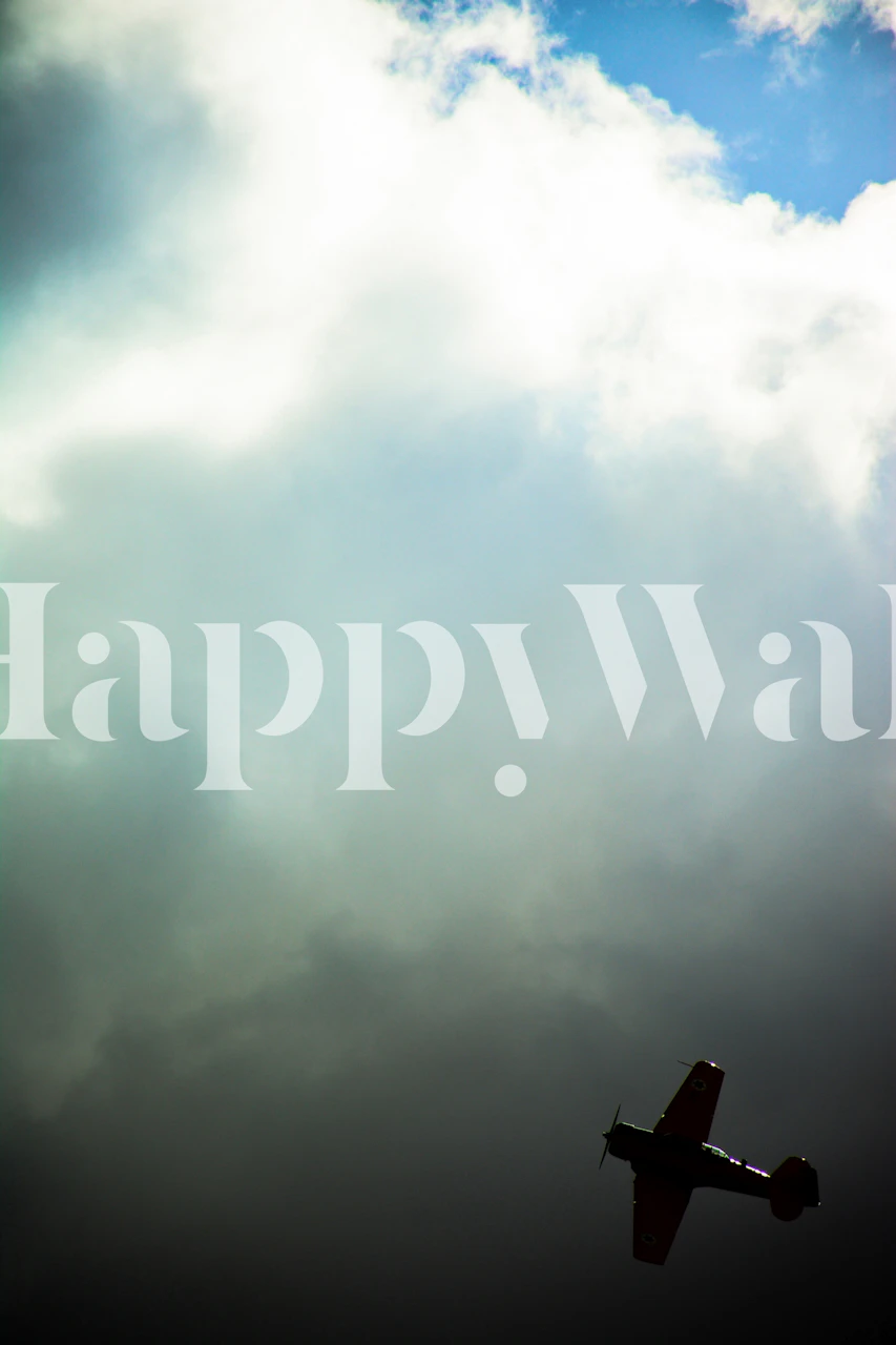 papel de parede Aerobatics II em um ambiente de quarto