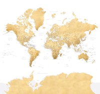 World map Rossie Antarctica tapete