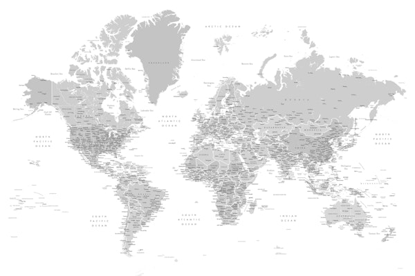 Detailed world map Granit