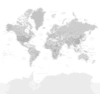 World map Granit Antarctica tapetit