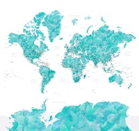 World map Maizah Antarctica tapetit