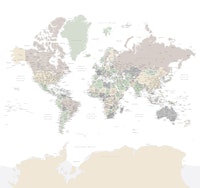 World map Anouk Antarctica tapetit