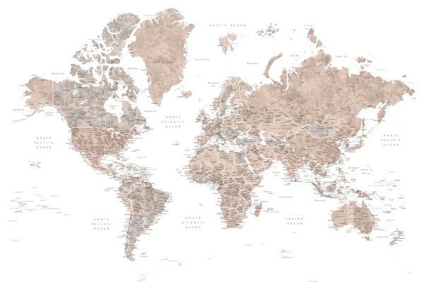 Detailed world map Abey