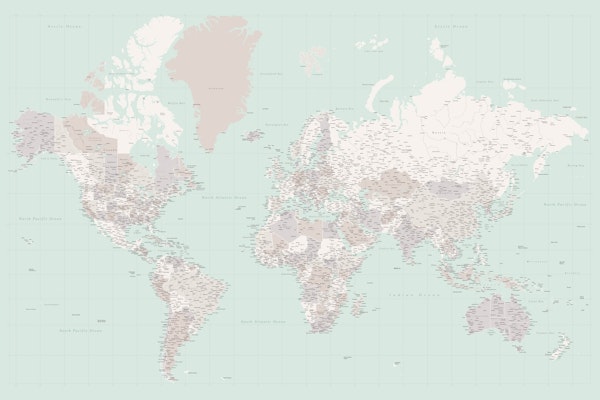 High detail world map Kalila