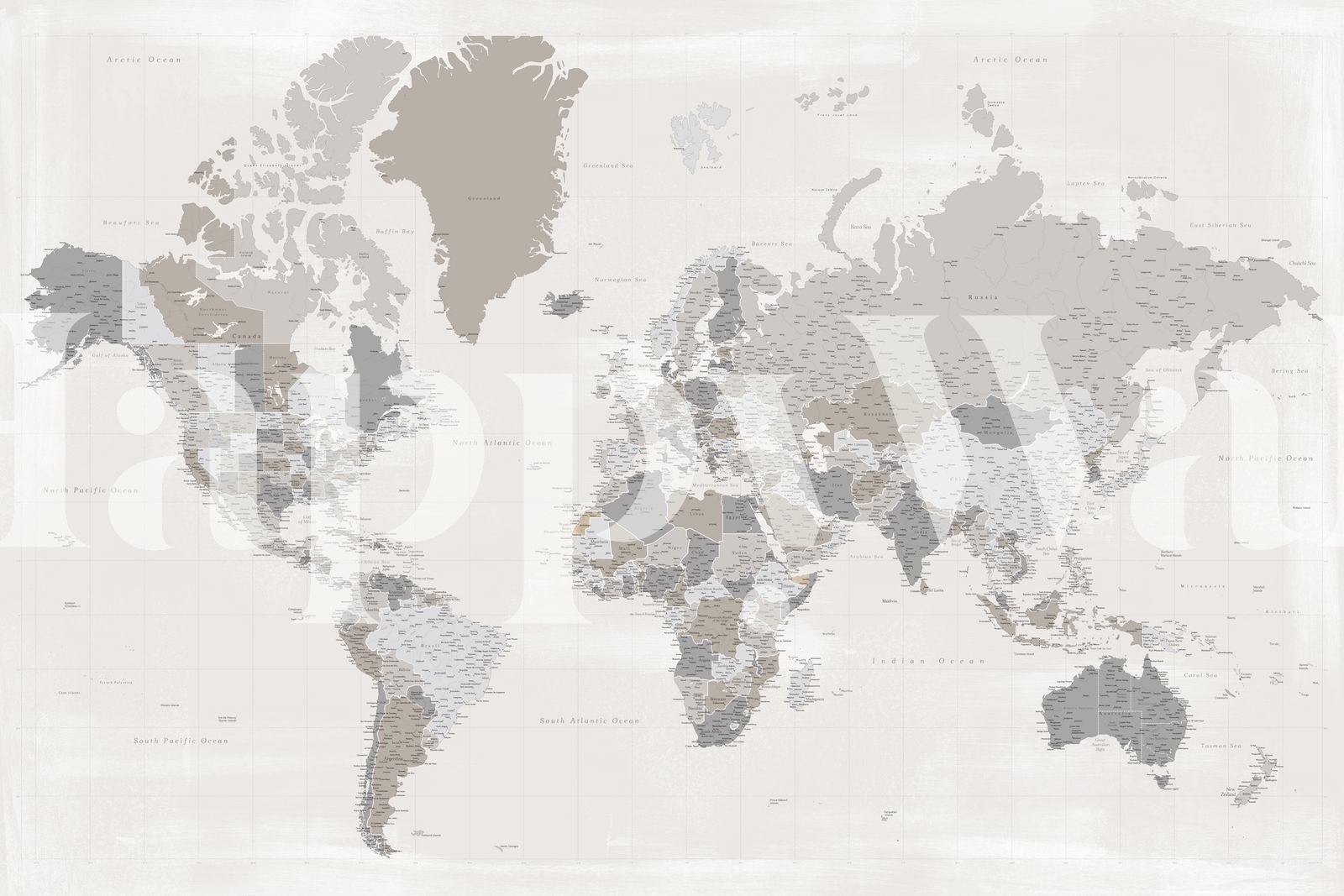 Buy High Detail World Map Donah Wallpaper Free Shipping
