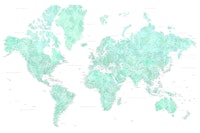 High detail world map Dawn wallpaper