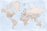 High detail world map Maitho tapet