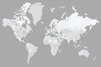 High detail world map Hugh behang