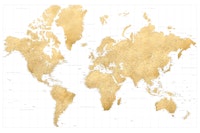 High detail world map Rossie papel pintado