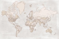 High detail world map Lucille tapet