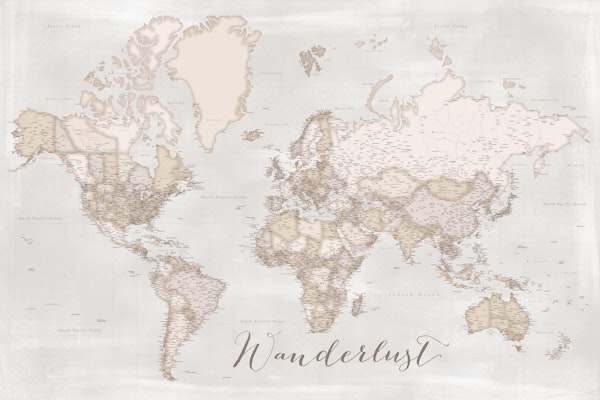 Wanderlust world map LucilleHD