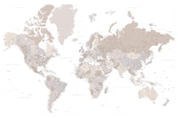 High detail world map Chelsea tapete