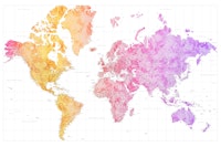 High detail world map Edna wallpaper