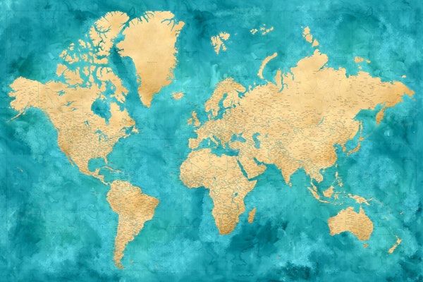 High detail world map Lexy