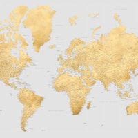 High detail world map Everly wallpaper
