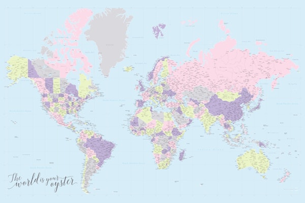 Oyster world map Hatsu