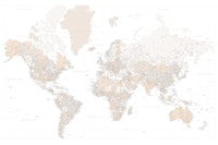 High detail world map Haunani tapete