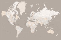 High detail world map Mathilde tapete