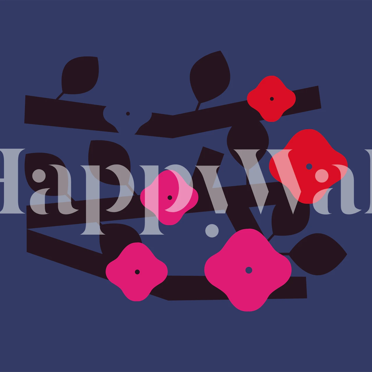 Nightgarden wallpaper design in a room