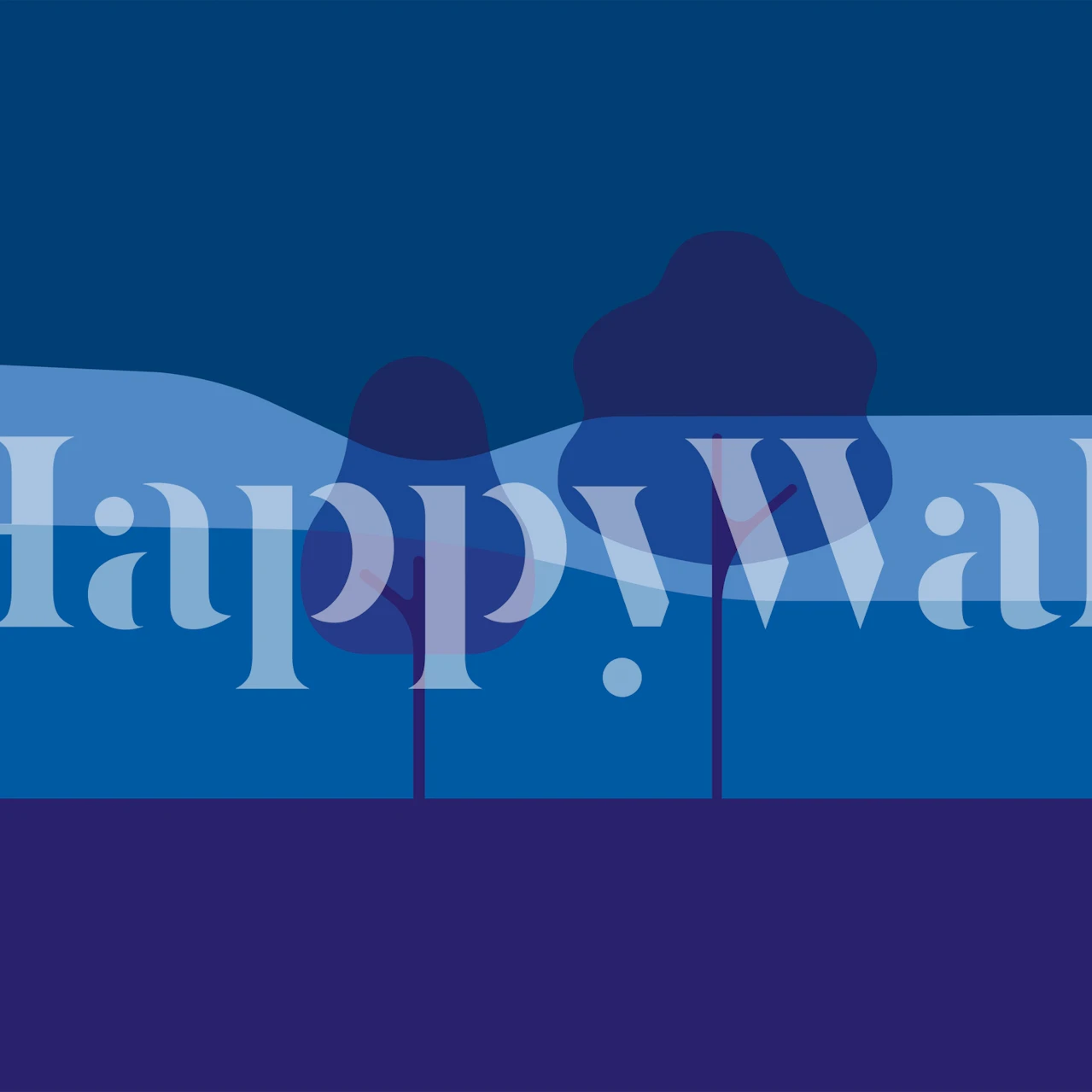 Blue Monday wallpaper design in a stylish room