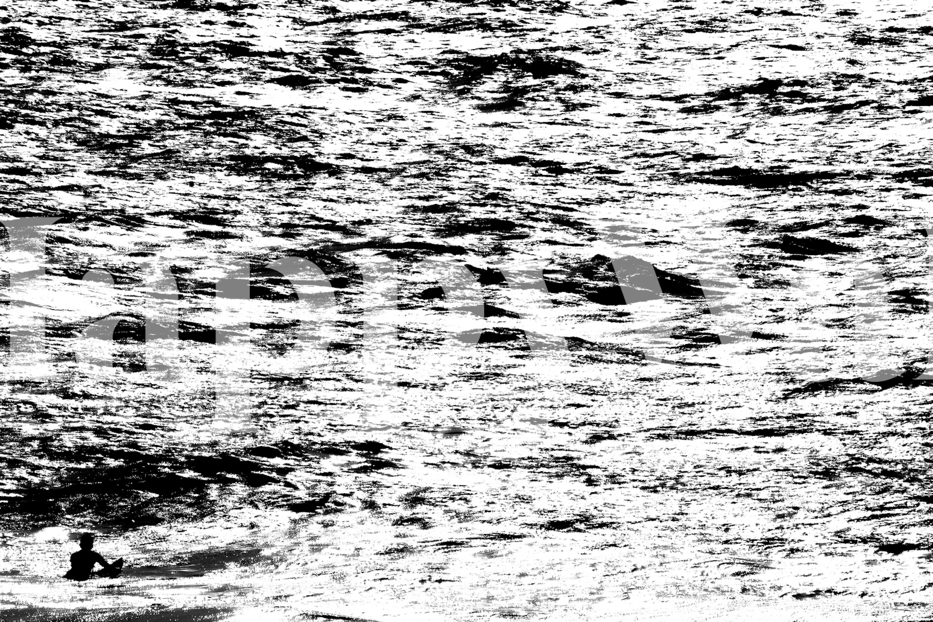 Surf wallpaper in a modern room