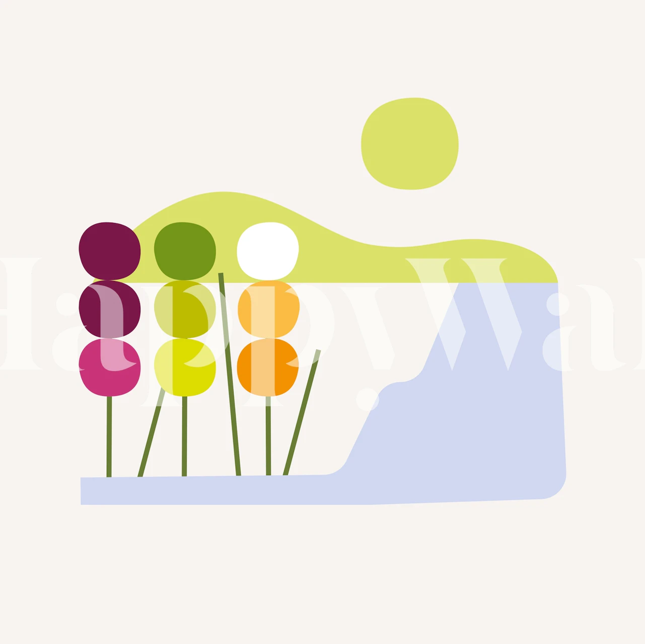 Dalarna Lake wallpaper design in a room