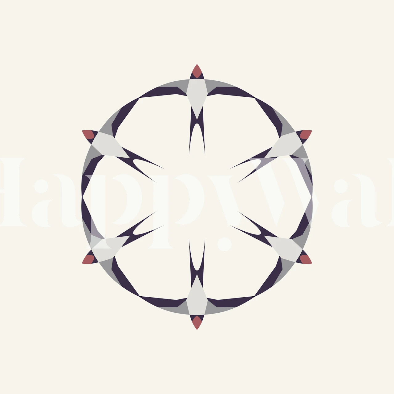 Swallow birds in purple and white pattern wallpaper