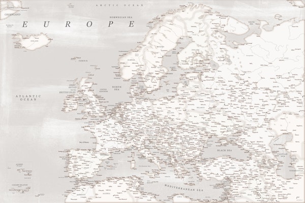 Detailed Europe map Lysander