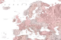 Detailed Europe map Piper ταπετσαρία