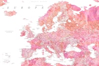 Detailed Europe map Tatiana ταπετσαρία