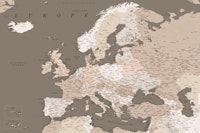 Detailed Europe map Earthtones tapety