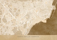 Map of Santa Cruz de Tenerife papiers peint