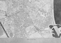 Valencia Spain gray map ταπετσαρία