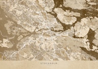 Stockholm sepia vintage map papiers peint