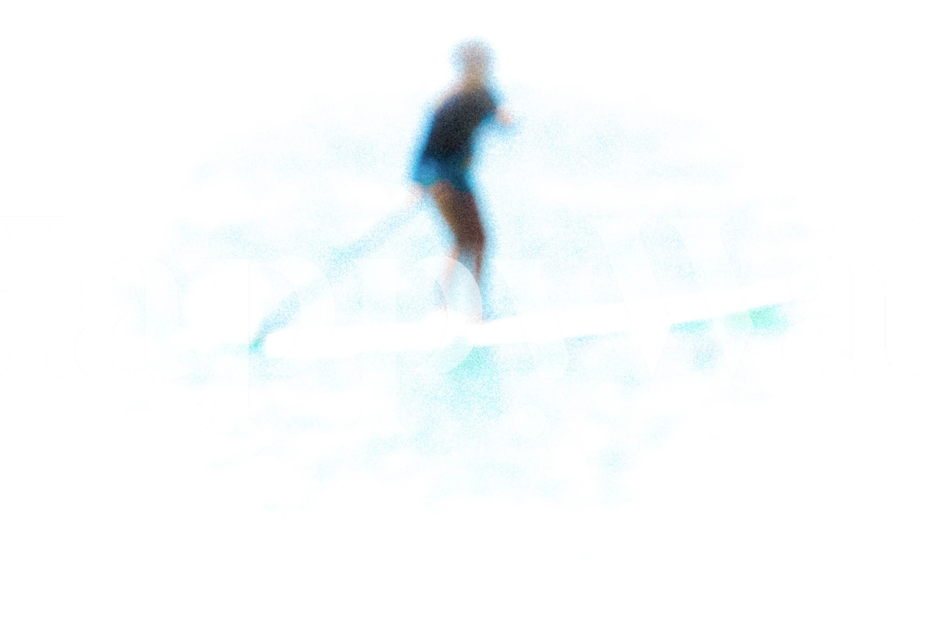 Mural de parede abstrato com cena de praia em Sdot Yam com movimento desfocado