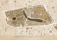 Kengsinton Gardens London map tapete