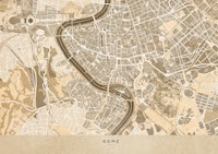Sepia vintage Rome Italy map ταπετσαρία