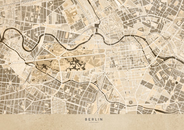 Sepia vintage Berlin map