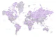 World map with cities Tanya
