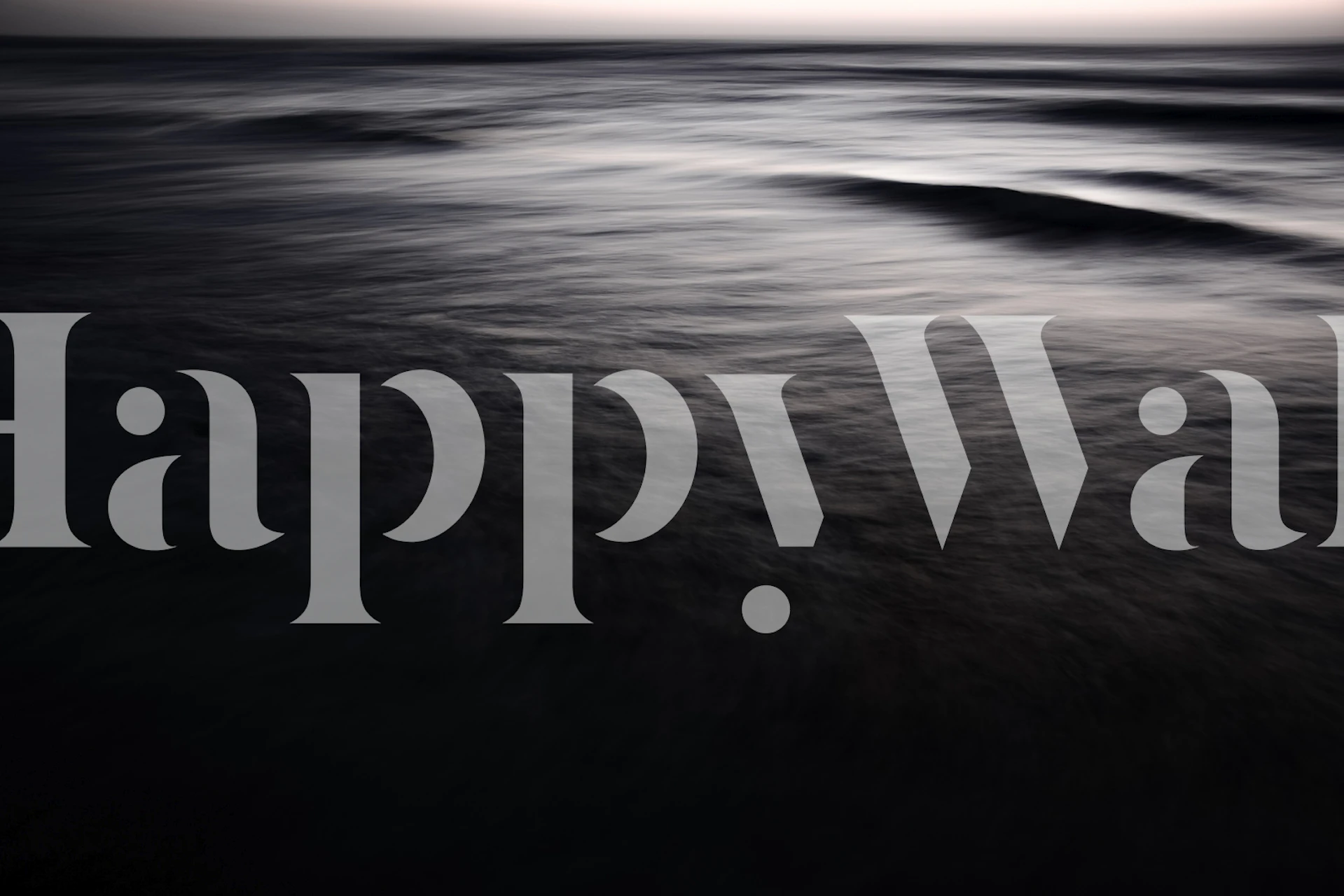 Tranquil sea after sunset wall mural with calming waves