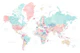 World map with cities Carmen