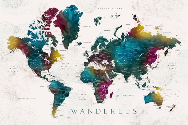 Wanderlust Charleena world map