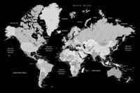 Joseph world map with cities tapete
