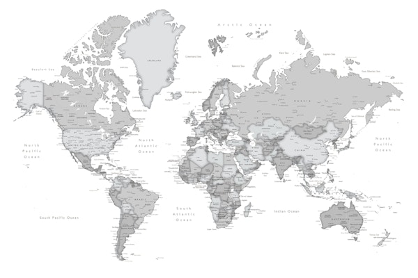 Chas world map with cities