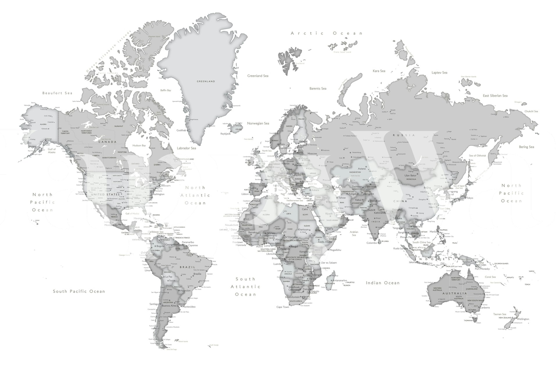 Chas world map wallpaper in a room