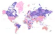 Brandie world map with cities