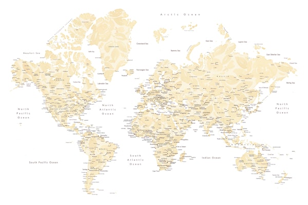 Remi world map with cities