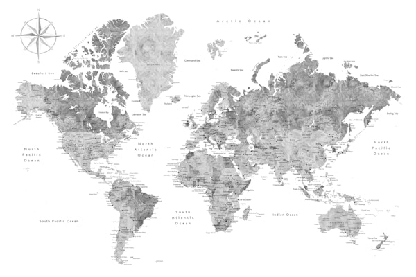 Rylan world map with cities